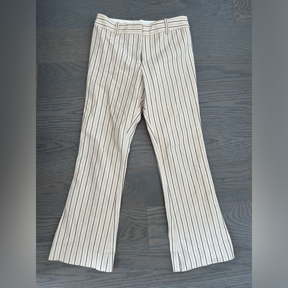 Derek Lam 10 Crosby - cream and black striped trouser - 00